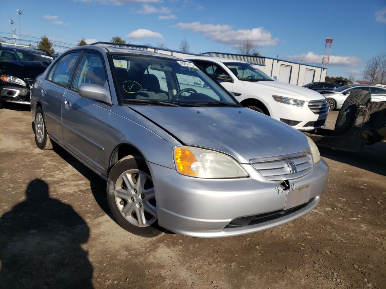 HONDA CIVIC EX 2003 with VIN 2HGES26763H507454 - Photo from auction