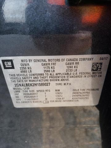 Photo 10 from auction – 2017 CHEVROLET EQUINOX LS with VIN 2GNALBEK2H1589027