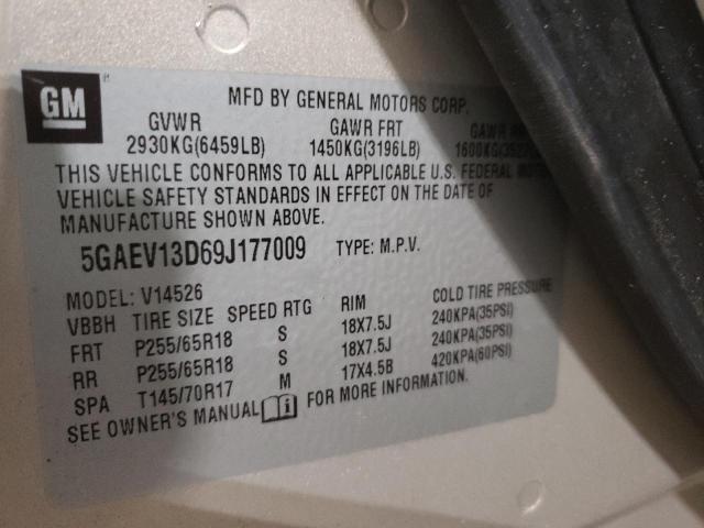 Photo 10 from auction – 2009 BUICK ENCLAVE CX with VIN 5GAEV13D69J177009