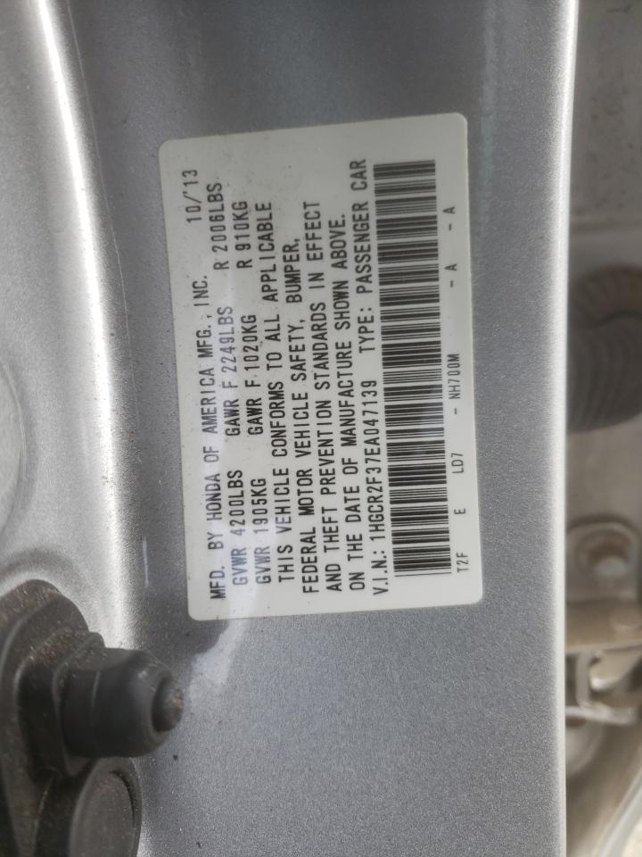 Photo 10 from auction – 2014 HONDA ACCORD LX with VIN 1HGCR2F37EA047139