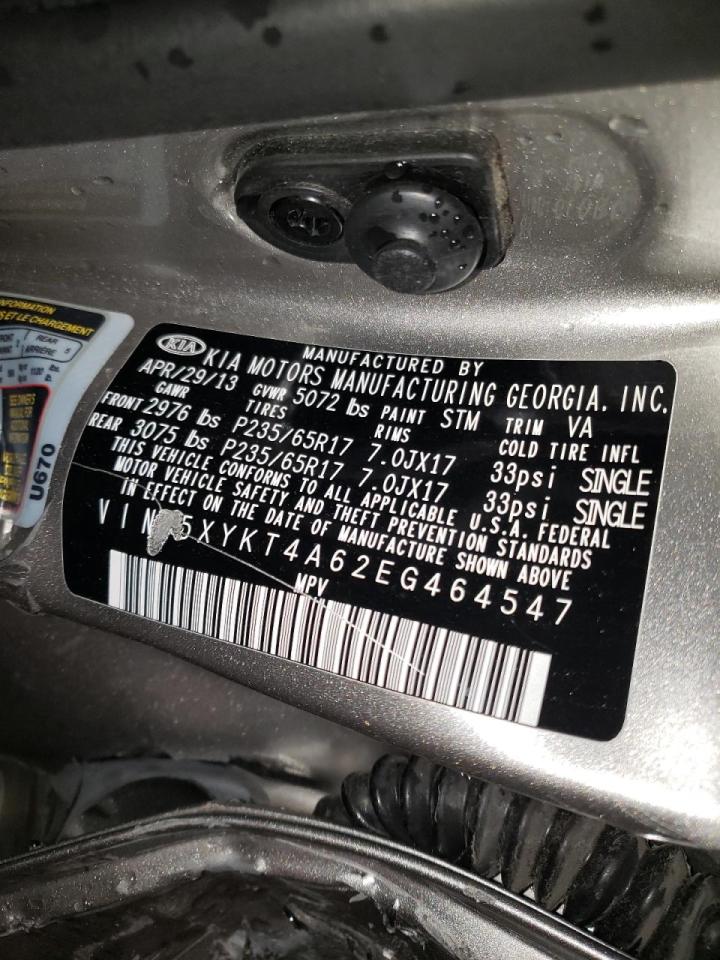 Photo 10 from auction – 2014 KIA SORENTO LX with VIN 5XYKT4A62EG464547