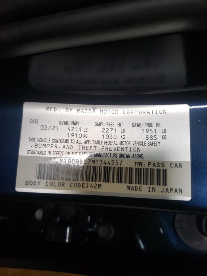 Photo 10 from auction – 2021 MAZDA 3 PREMIUM with VIN JM1BPBDL7M1344557