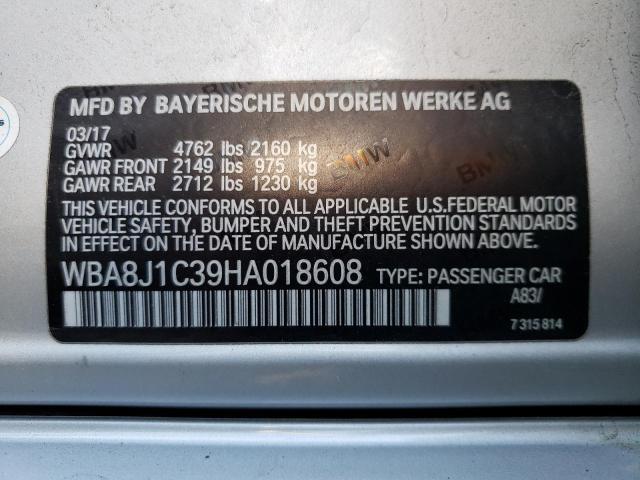 Photo 10 from auction – 2017 BMW 328 D XDRI with VIN WBA8J1C39HA018608