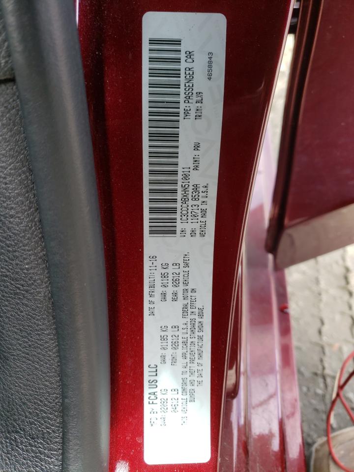 Photo 10 from auction – 2017 CHRYSLER 200 LIMITE with VIN 1C3CCCABXHN510011