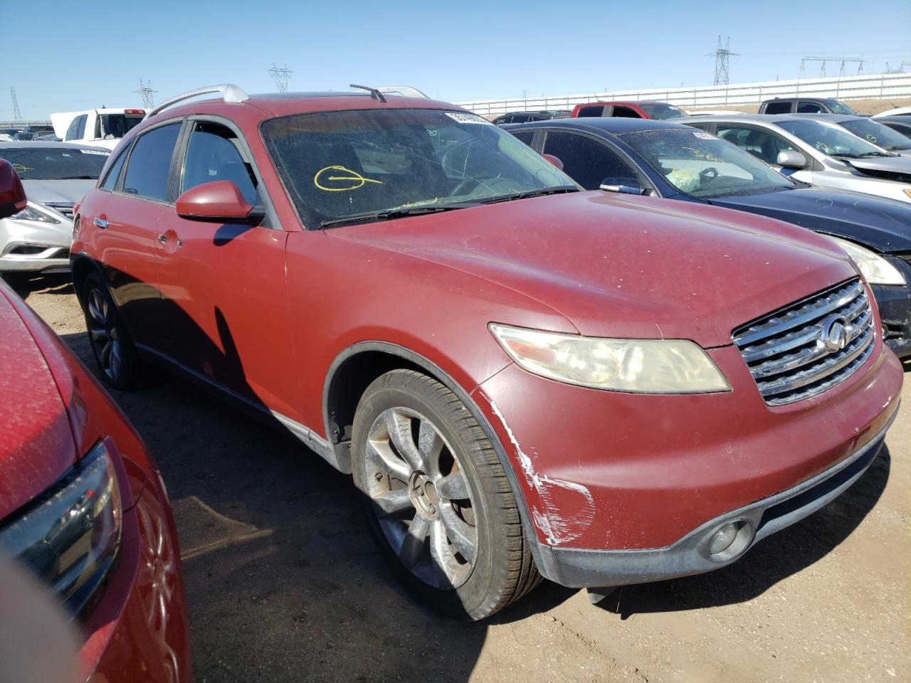 INFINITI FX35 2004 with VIN JNRAS08U04X105723 - Photo from auction