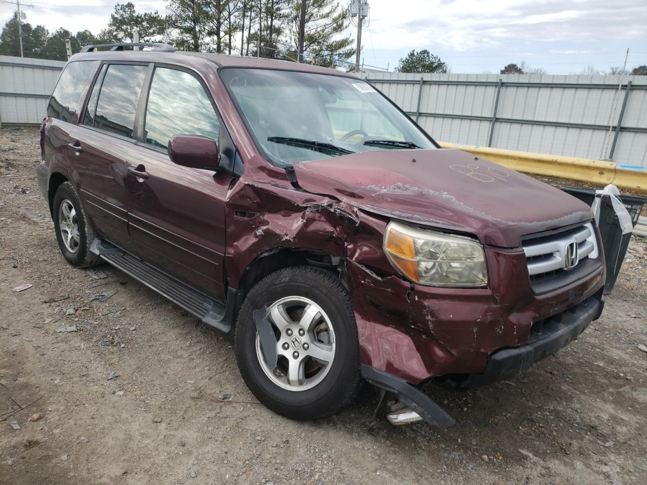 HONDA PILOT EXL 2007 with VIN 5FNYF28637B018574 - Photo from auction