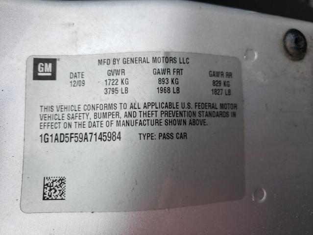 Photo 10 from auction – 2010 CHEVROLET COBALT 1LT with VIN 1G1AD5F59A7145984