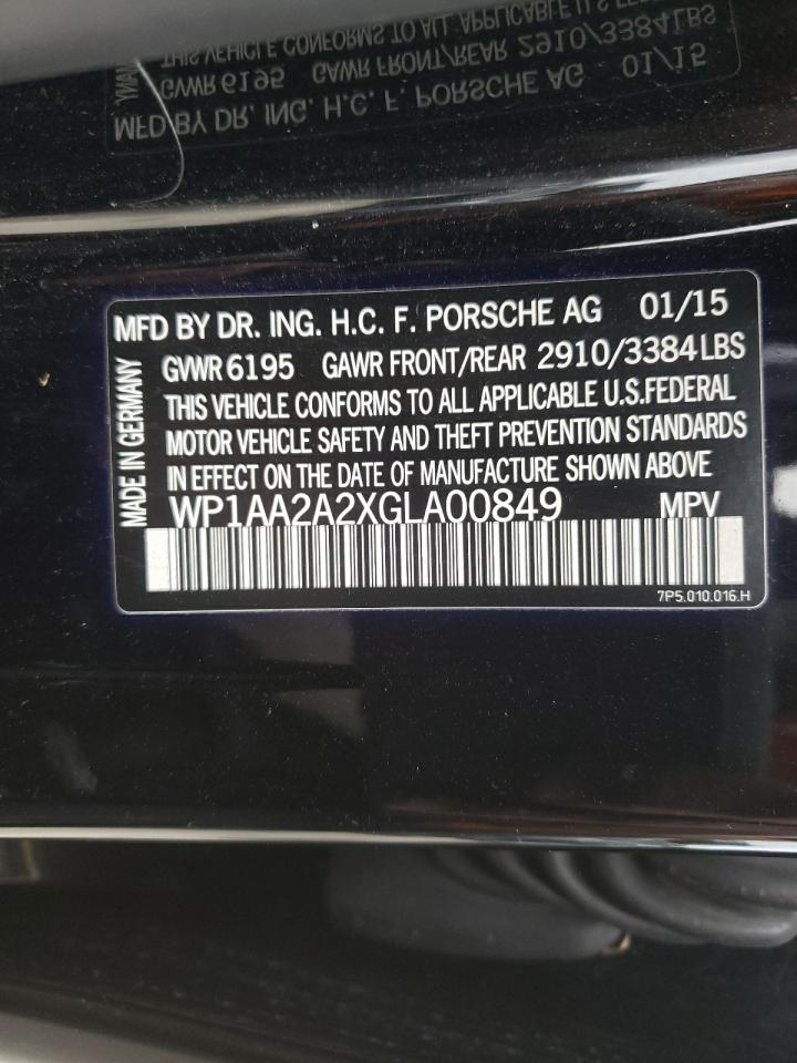 Photo 11 from auction – 2016 PORSCHE CAYENNE with VIN WP1AA2A2XGLA00849