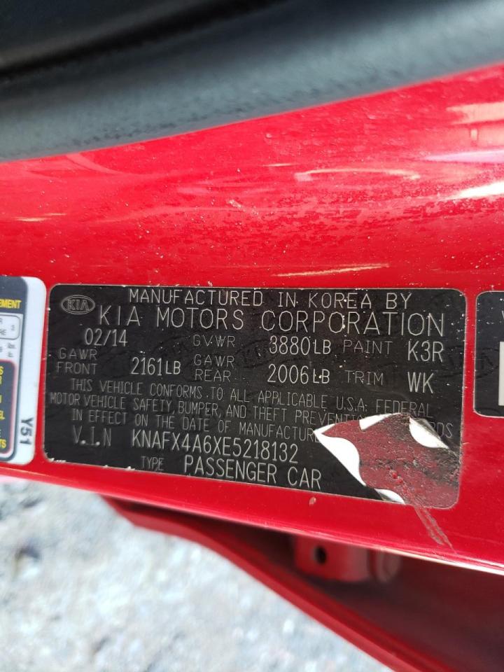 Photo 10 from auction – 2014 KIA FORTE LX with VIN KNAFX4A6XE5218132