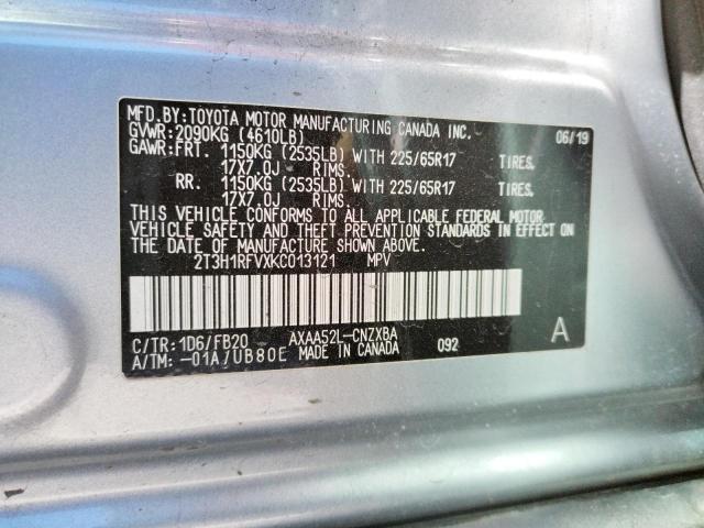 Photo 10 from auction – 2019 TOYOTA RAV4 LE with VIN 2T3H1RFVXKC013121