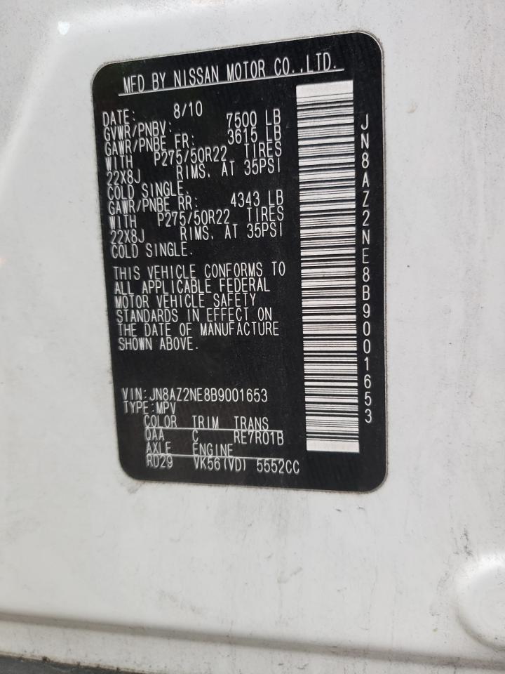 Photo 10 from auction – 2011 INFINITI QX56 with VIN JN8AZ2NE8B9001653