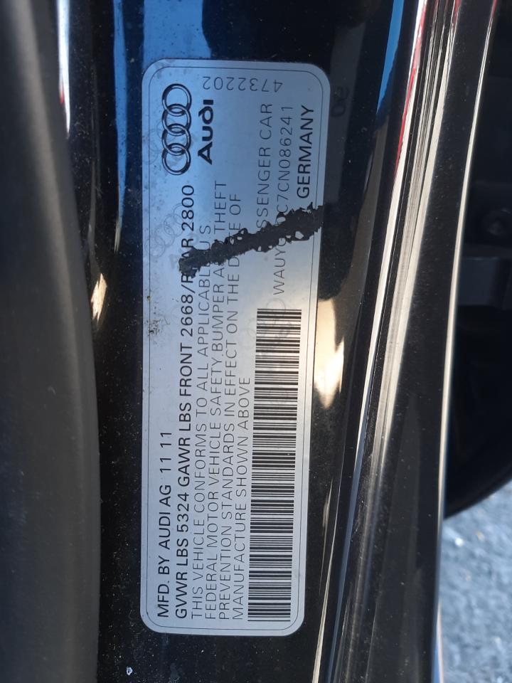 Photo 10 from auction – 2012 AUDI A7 PREMIUM with VIN WAUYGAFC7CN086241