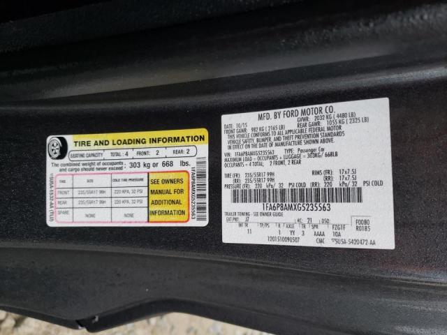 Photo 10 from auction – 2016 FORD MUSTANG with VIN 1FA6P8AMXG5235563