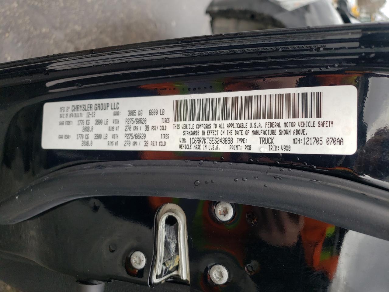 Photo 10 from auction – 2014 RAM 1500 ST with VIN 1C6RR7KT5ES243898