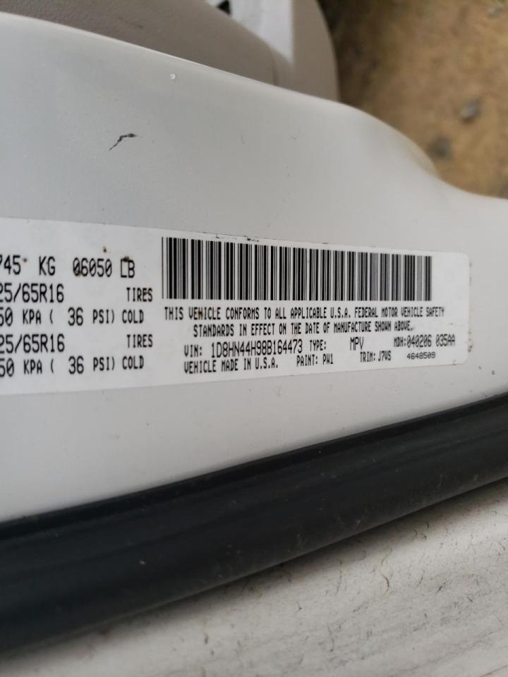 Photo 10 from auction – 2008 DODGE GRAND CARA with VIN 1D8HN44H98B164473