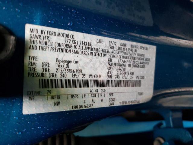 Photo 10 from auction – 2012 FORD FOCUS SE with VIN 1FAHP3F28CL446575