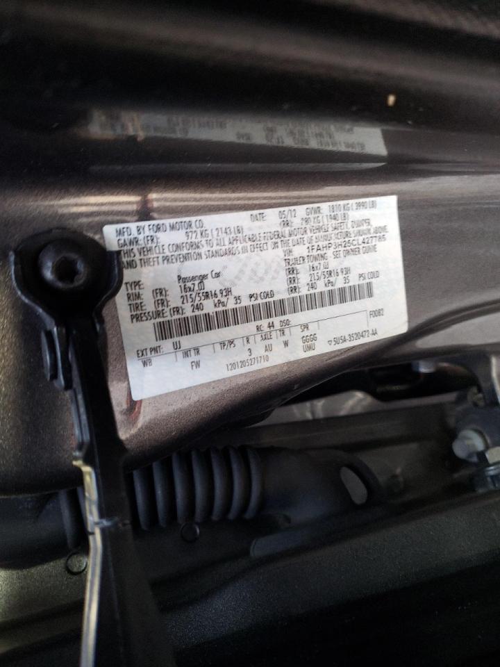 Photo 10 from auction – 2012 FORD FOCUS SEL with VIN 1FAHP3H25CL427785