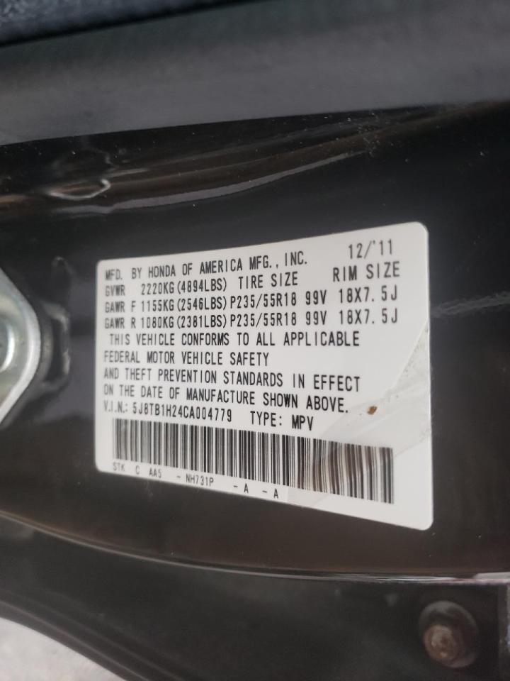 Photo 10 from auction – 2012 ACURA RDX with VIN 5J8TB1H24CA004779