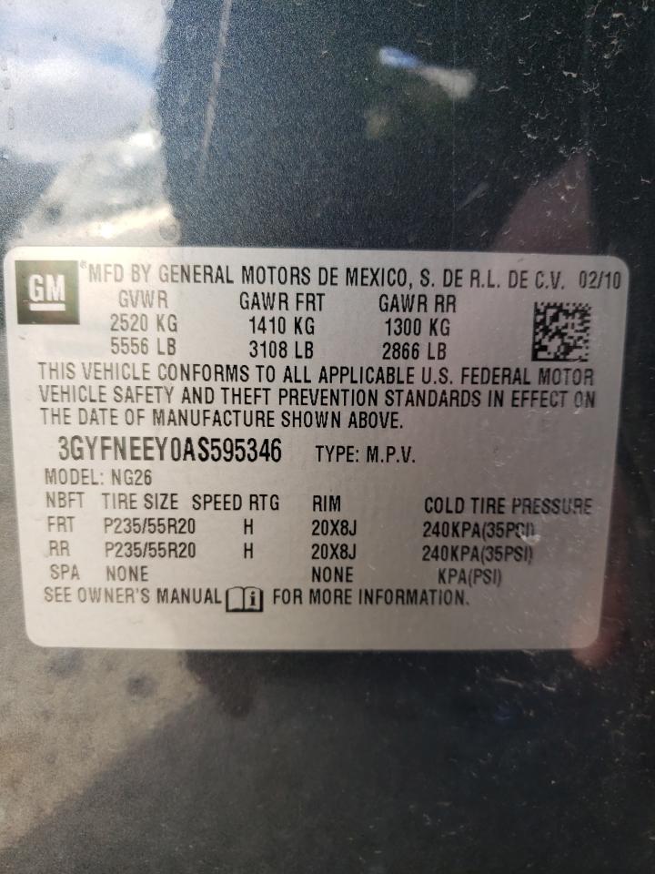 Photo 10 from auction – 2010 CADILLAC SRX PERFOR with VIN 3GYFNEEY0AS595346