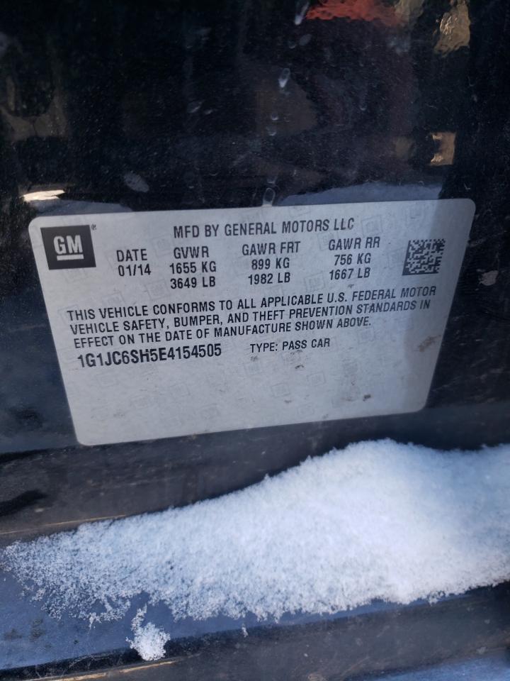 Photo 10 from auction – 2014 CHEVROLET SONIC LT with VIN 1G1JC6SH5E4154505