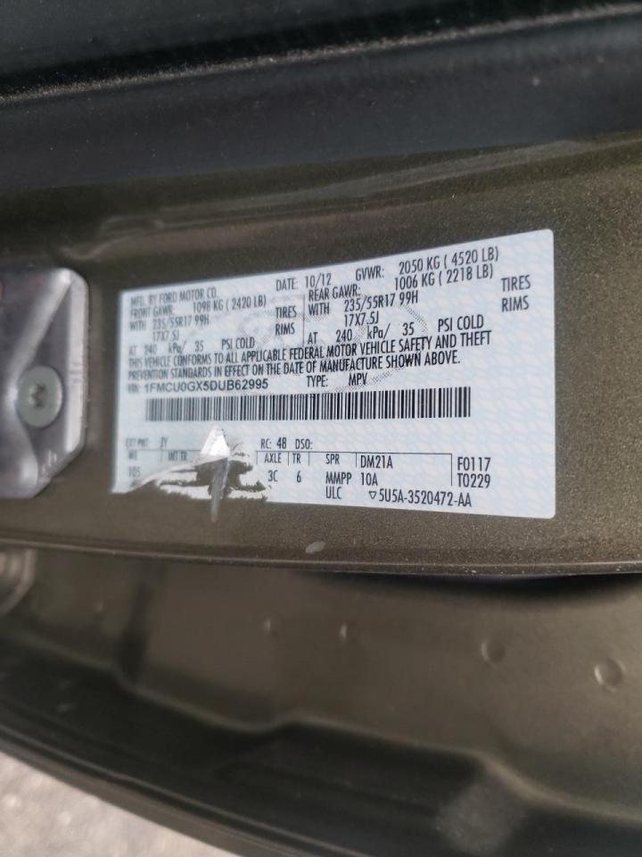 Photo 10 from auction – 2013 FORD ESCAPE SE with VIN 1FMCU0GX5DUB62995