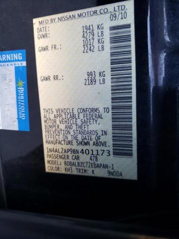 Photo 10 from auction – 2011 NISSAN ALTIMA BAS with VIN 1N4AL2AP9BN401173