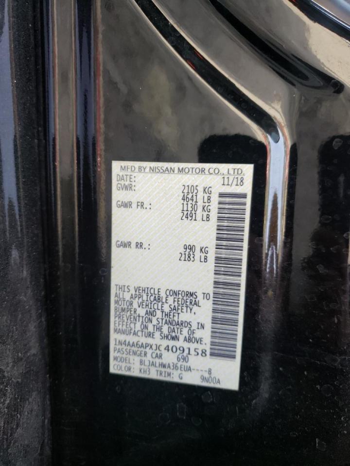 Photo 10 from auction – 2018 NISSAN MAXIMA 3.5 with VIN 1N4AA6APXJC409158