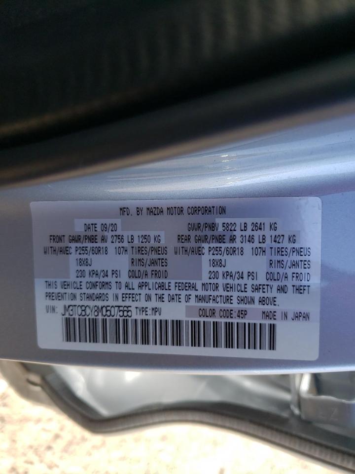 Photo 10 from auction – 2021 MAZDA CX-9 TOURI with VIN JM3TCBCY8M0507565