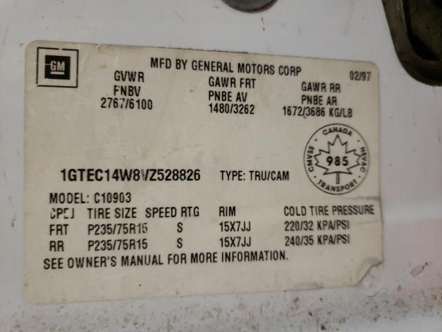 Photo 10 from auction – 1997 GMC SIERRA C15 with VIN 1GTEC14W8VZ528826