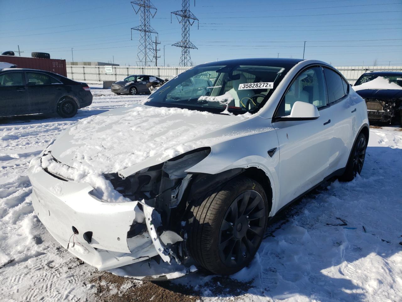Photo 2 from auction – 2020 TESLA MODEL Y with VIN 5YJYGDEE7LF040463