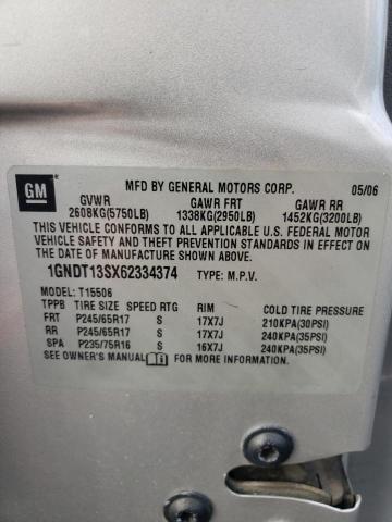 Photo 10 from auction – 2006 CHEVROLET TRAILBLAZE with VIN 1GNDT13SX62334374