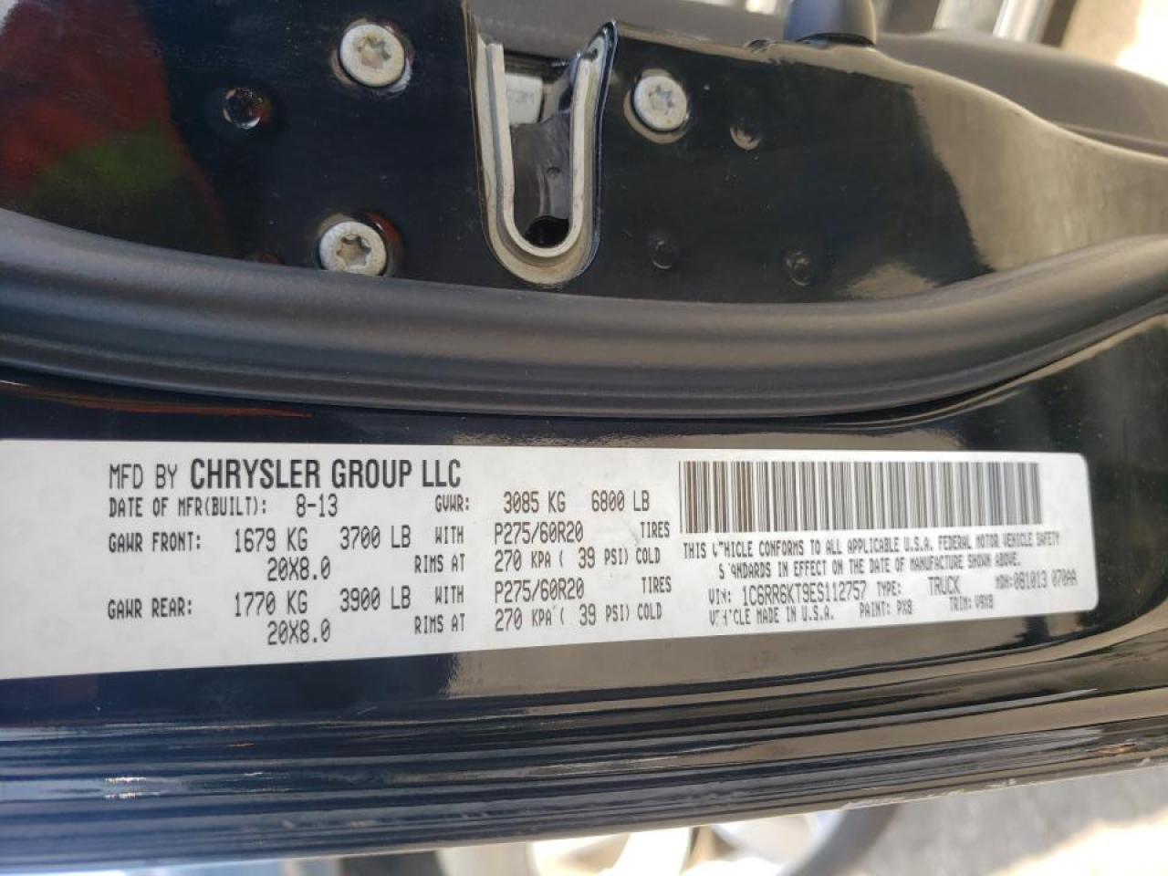 Photo 10 from auction – 2014 RAM 1500 ST with VIN 1C6RR6KT9ES112757