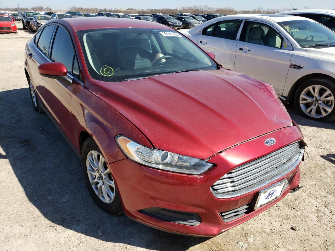 FORD FUSION S 2016 with VIN 3FA6P0G76GR165107 - Photo from auction