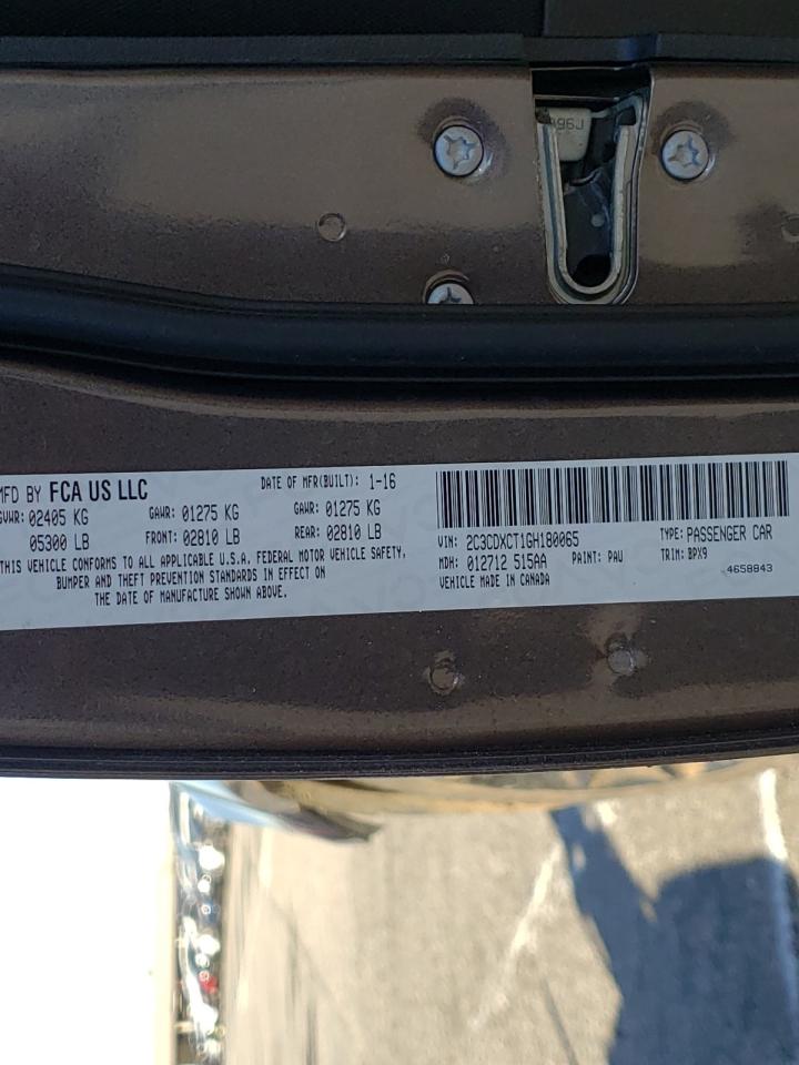 Photo 10 from auction – 2016 DODGE CHARGER R/ with VIN 2C3CDXCT1GH180065