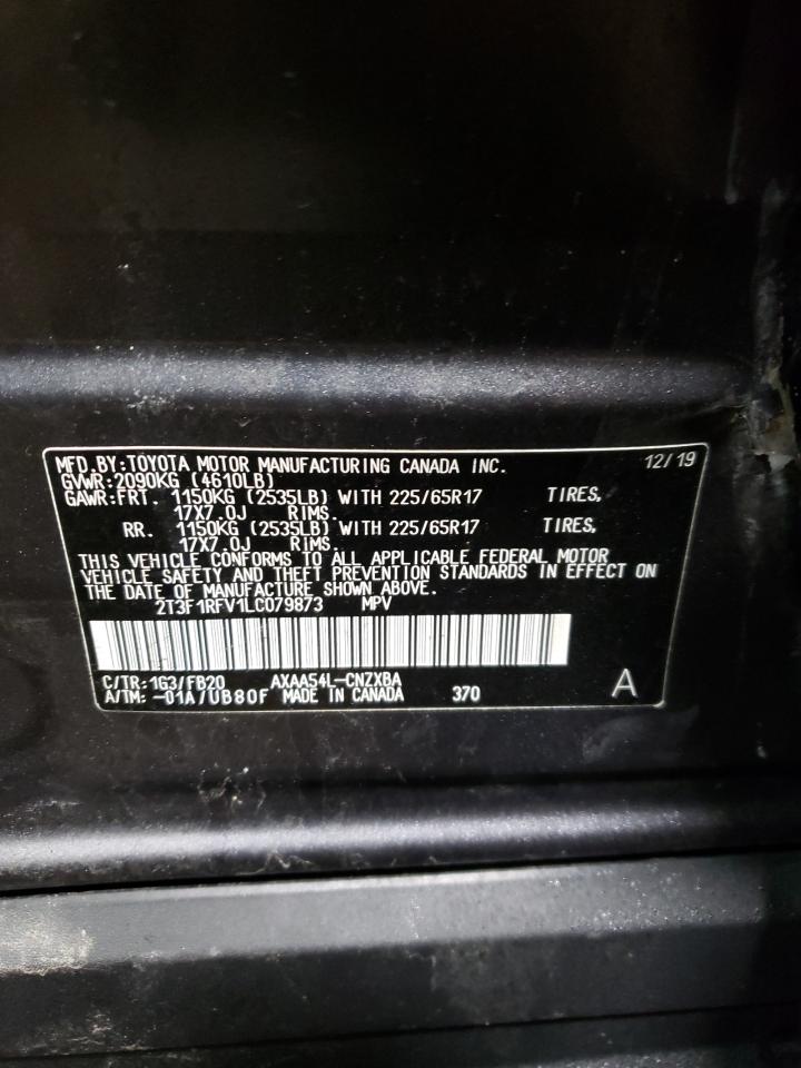 Photo 10 from auction – 2020 TOYOTA RAV4 LE with VIN 2T3F1RFV1LC079873