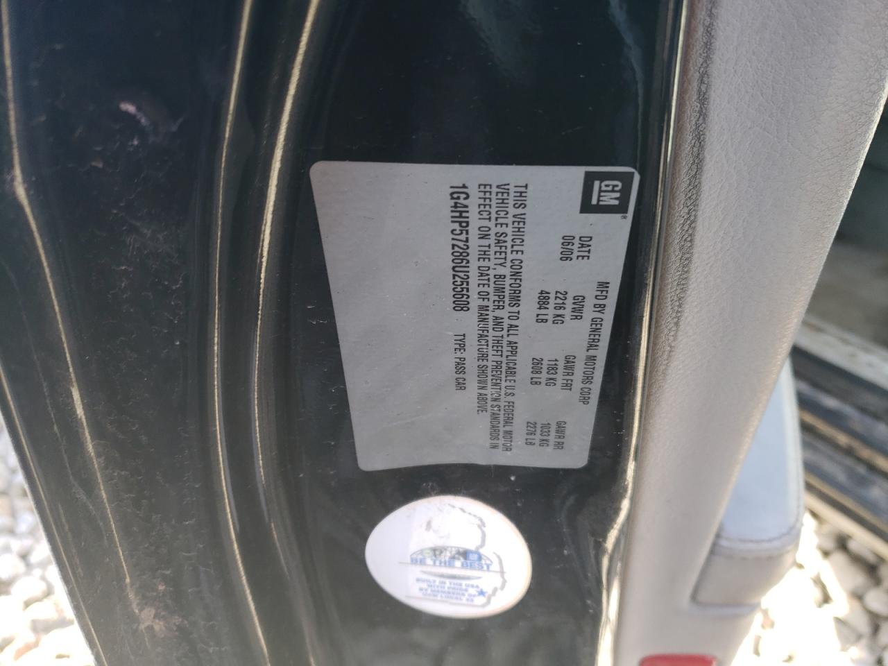 Photo 10 from auction – 2006 BUICK LUCERNE CX with VIN 1G4HP57286U255608
