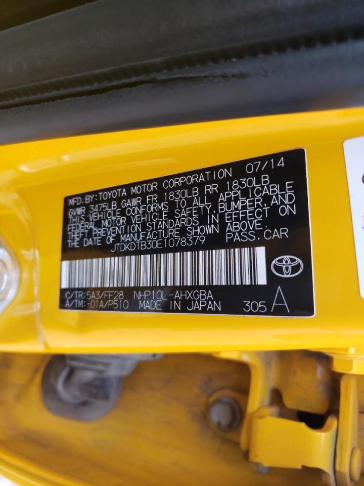 Photo 10 from auction – 2014 TOYOTA PRIUS C with VIN JTDKDTB30E1078379
