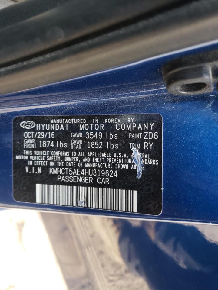Photo 10 from auction – 2017 HYUNDAI ACCENT SE with VIN KMHCT5AE4HU319624