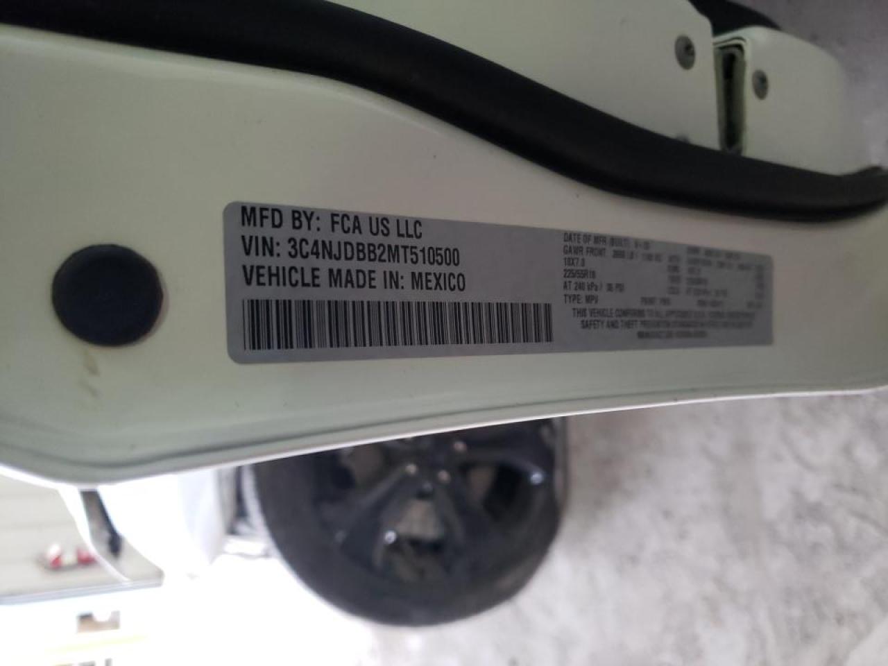 Photo 10 from auction – 2021 JEEP COMPASS LA with VIN 3C4NJDBB2MT510500