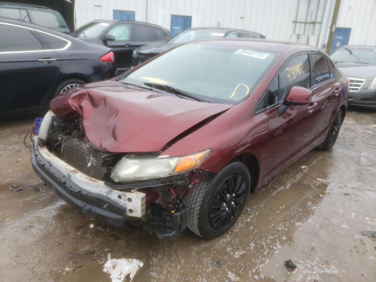 Photo 2 from auction – 2012 HONDA CIVIC LX with VIN 19XFB2F51CE037587