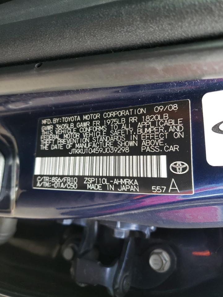 Photo 10 from auction – 2009 TOYOTA SCION XD with VIN JTKKU10459J039298