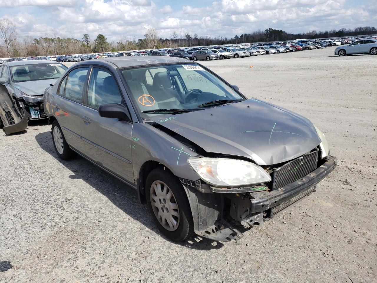 Photo 1 from auction – 2005 HONDA CIVIC LX with VIN 2HGES15515H614652