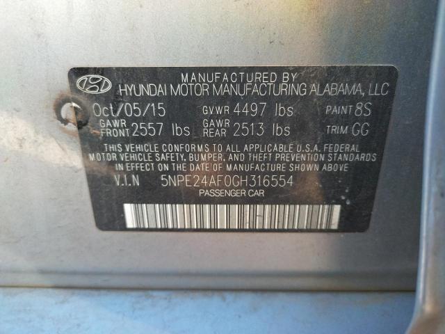 Photo 10 from auction – 2016 HYUNDAI SONATA SE with VIN 5NPE24AF0GH316554