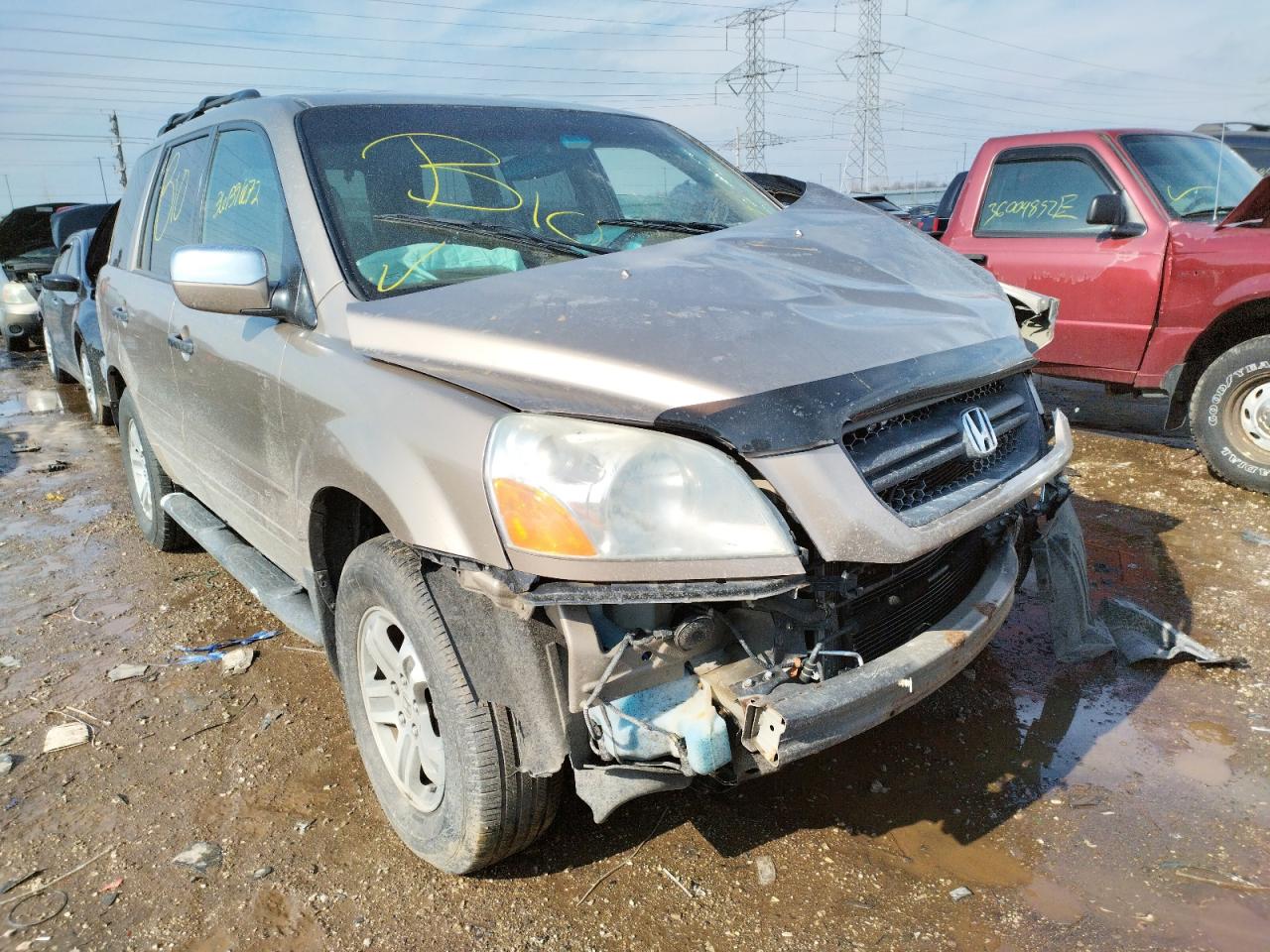 HONDA PILOT EXL 2003 with VIN 2HKYF186X3H516762 - Photo from auction