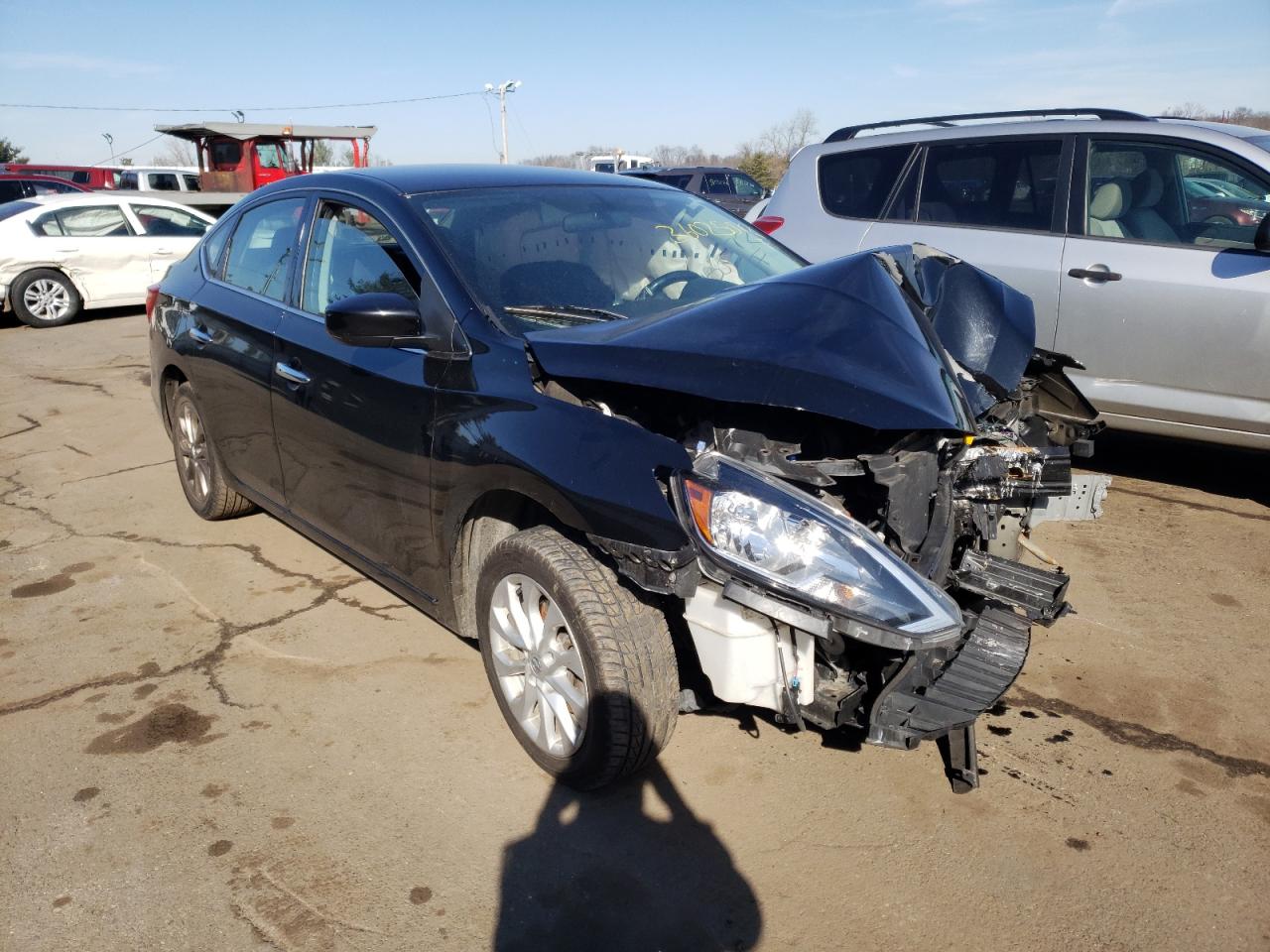 NISSAN SENTRA S 2019 with VIN 3N1AB7AP1KY371618 - Photo from auction