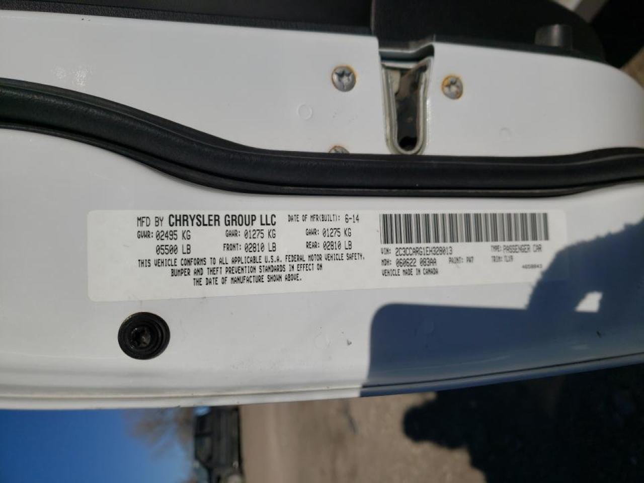 Photo 10 from auction – 2014 CHRYSLER 300 with VIN 2C3CCARG1EH328013