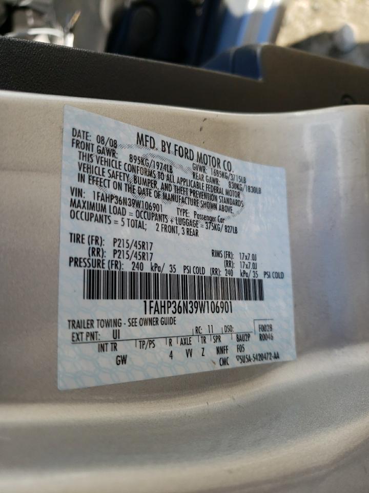 Photo 10 from auction – 2009 FORD FOCUS SES with VIN 1FAHP36N39W106901