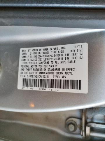 Photo 10 from auction – 2012 ACURA RDX with VIN 5J8TB2H20CA002341