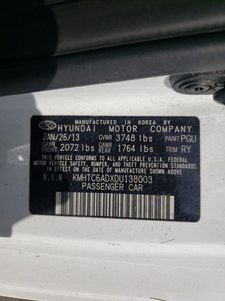 Photo 10 from auction – 2013 HYUNDAI VELOSTER with VIN KMHTC6ADXDU138003
