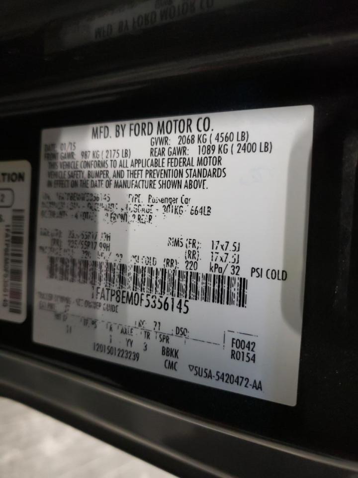 Photo 10 from auction – 2015 FORD MUSTANG with VIN 1FATP8EM0F5356145